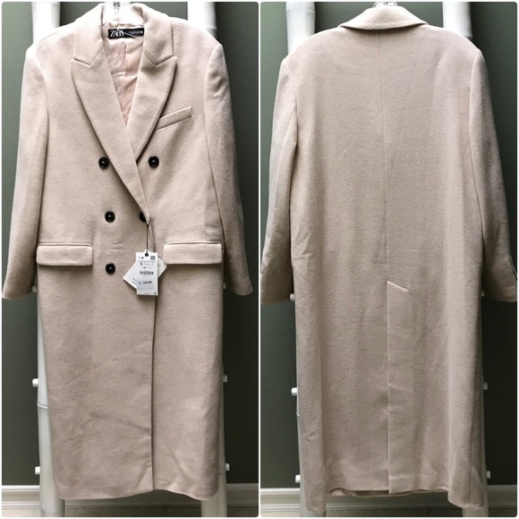 NWT Zara Wool Blend Coat - Picture 12 of 16